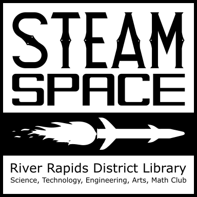 River Rapids District Library STEAM SPACE Club with Picture of Rocket