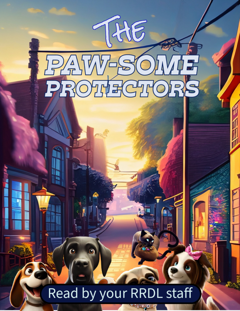 Picture of the PAW-Some Protectors standing in front of their town prepared to protect it.